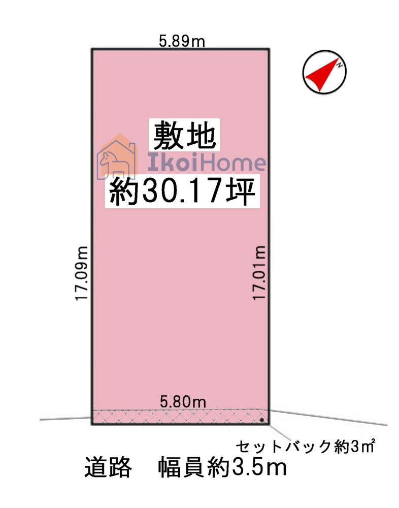 神戸市西区伊川谷町潤和　土地の土地図|●年中無休：当日予約可●敷地面積はゆったり約30.17坪！建築条件無し＆更地です。