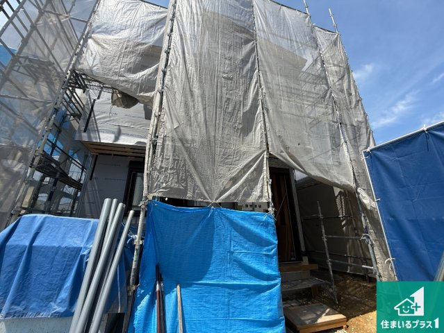 大阪狭山市大野台　新築一戸建ての外観|現在の進捗状況です！順調に作業進行中、完成が待ち遠しいです！詳細の間取り等、お気軽にお問い合わせください！
