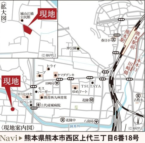 リーブルガーデン／西区上代3丁目／１号棟の地図