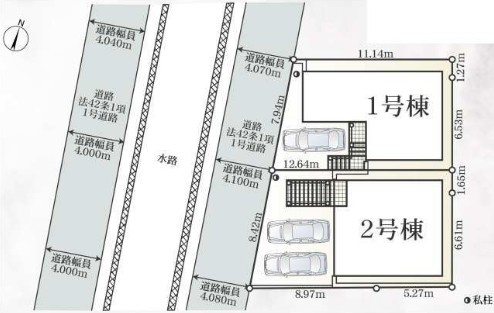 【区画図】 | 藤沢市石川第39 新築戸建 全2棟