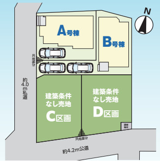 さいたま市見沼区堀崎町　新築一戸建て　ハートフルタウン　Bの区画図|B号棟