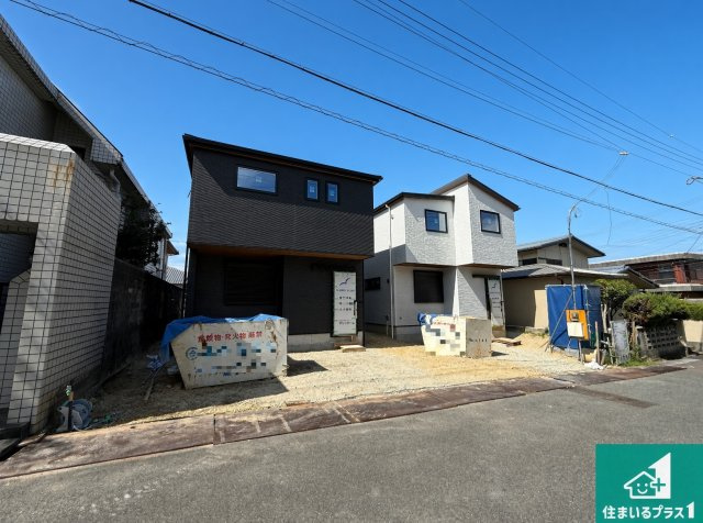 大阪狭山市大野台　新築一戸建ての外観|現在の進捗状況です！順調に作業進行中、完成が待ち遠しいです！詳細の間取り等、お気軽にお問い合わせください！