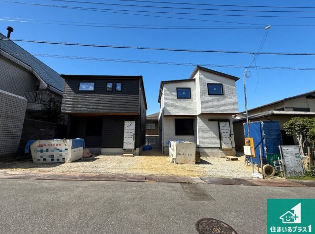 大阪狭山市大野台　新築一戸建ての外観|現在の進捗状況です！順調に作業進行中、完成が待ち遠しいです！詳細の間取り等、お気軽にお問い合わせください！