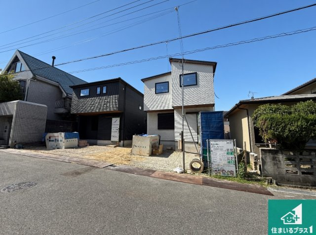 大阪狭山市大野台　新築一戸建ての外観|現在の進捗状況です！順調に作業進行中、完成が待ち遠しいです！詳細の間取り等、お気軽にお問い合わせください！