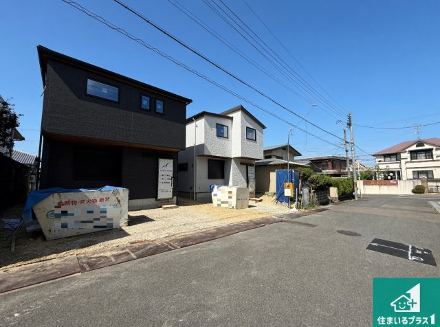 大阪狭山市大野台　新築一戸建ての外観|現在建築中！落ち着いた街並みで新生活を始めることが出来そう！周辺の物件も併せてご紹介させて頂きます！