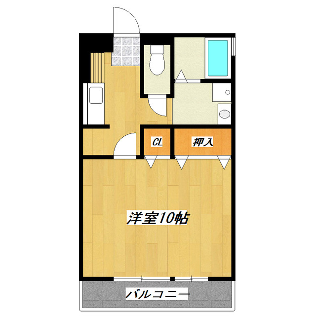 リブェールの間取り|１０帖の広々とした居室が魅力です♪