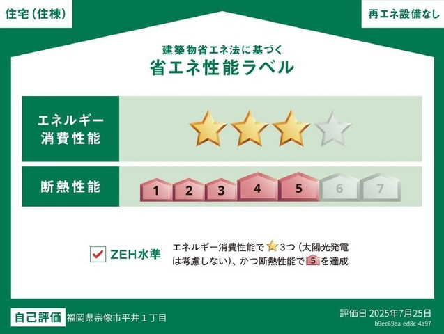 プリメゾン東郷の省エネ性能ラベル