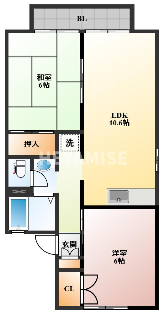 プレジール宮小路A棟の間取り