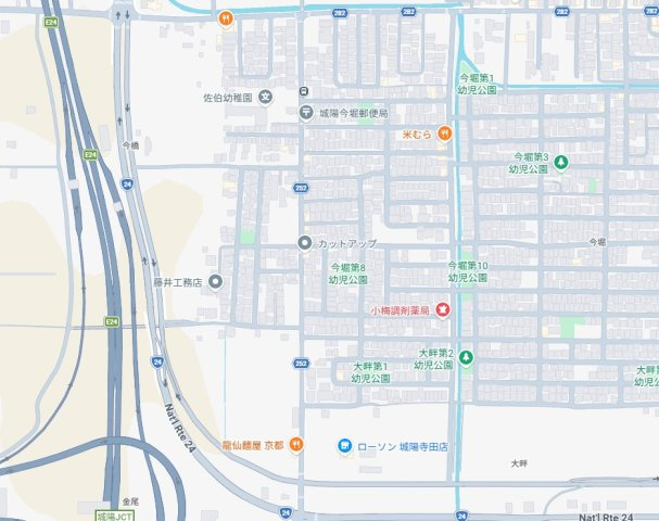 城陽市寺田今堀　第9期　新築一戸建ての地図