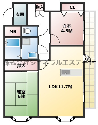 ドミシル谷辻の間取り