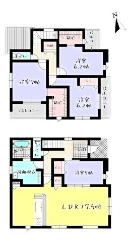 ーFor.M_フォルムー小倉北区宇佐町1丁目1期　【小倉北区　新築戸建て】の間取り|ーFor.M_フォルムー小倉北区宇佐町1丁目1期　【小倉北区　新築戸建て】