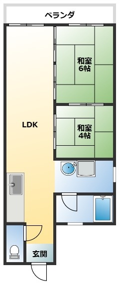 西旭町マンションの間取り