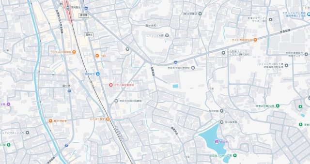 柏原市田辺　新築一戸建ての地図