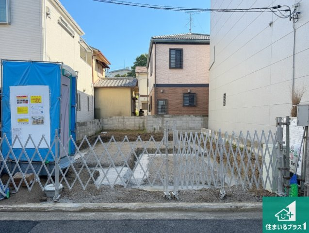 柏原市田辺　新築一戸建ての外観|現在の進捗状況です！順調に作業進行中、完成が待ち遠しいです！詳細の間取り等、お気軽にお問い合わせください！