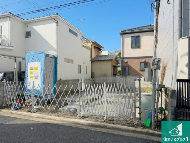柏原市田辺　新築一戸建ての外観|現在の進捗状況です！順調に作業進行中、完成が待ち遠しいです！詳細の間取り等、お気軽にお問い合わせください！