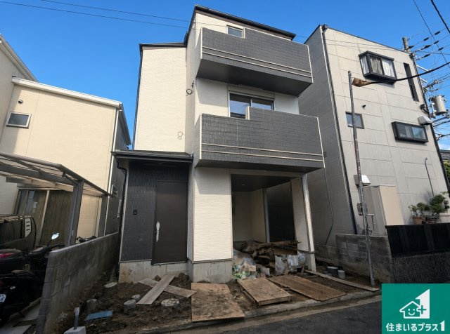柏原市田辺　新築一戸建ての外観|現在の進捗状況です！順調に作業進行中、完成が待ち遠しいです！詳細の間取り等、お気軽にお問い合わせください！
