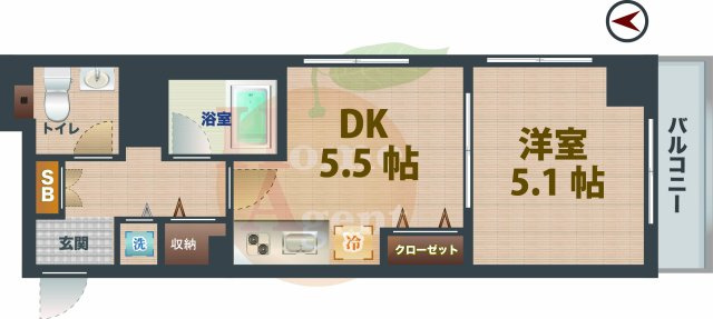 【間取り】 | フェニックス高円寺南 | 1DKのお部屋です。