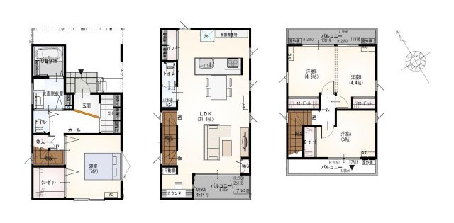 【間取り】 | 葵区瀬名3丁目2期　新築戸建　3号地