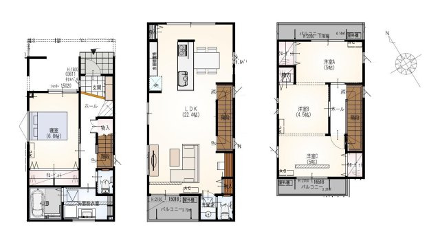 【間取り】 | 葵区瀬名3丁目2期　新築戸建　2号地