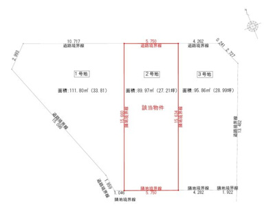【区画図】 | 葵区瀬名3丁目2期　新築戸建　2号地