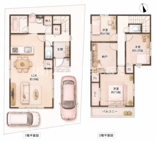 三井が丘三丁目　新築一戸建ての間取り|間取り図はいかがですか？ご希望を叶える間取りですか？リビングの広さは？水回りの位置は？カウンターキッチン？など色々な情報が集約されています。弊社では資金計画・住宅ローンなどのご相談も承っております。