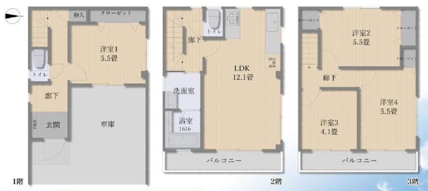 大阪市城東区永田1丁目の間取り