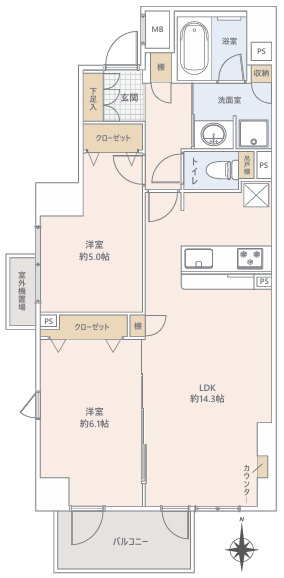 フィールＥ北新宿の間取り