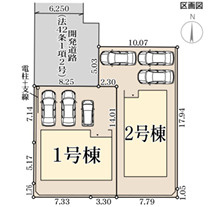 リーブルガーデン川西町結崎21期の区画図