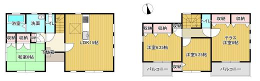 加須市久下　中古一戸建ての間取り|１階和室は独立しているのでプライバシーを守ります♪