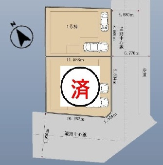 三郷市戸ヶ崎１丁目新築戸建【戸ヶ崎小学校:5分】の区画図|区画配置図