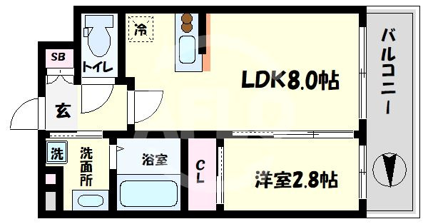 エスグランデ難波サウスの間取り|レジデンス難波南　間取り
