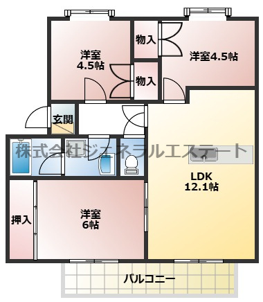 西岡ハイツ１の間取り