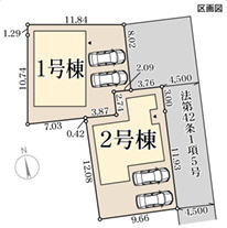 リーブルガーデン天理市岸田町第1の区画図