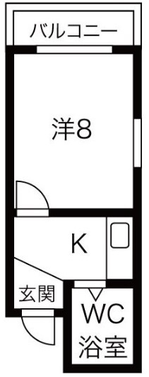 大阪市中央区瓦屋町１丁目の賃貸マンションの間取り