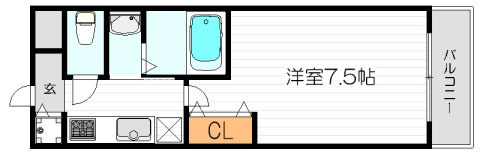 シャルマンフジ天神橋リバーサイドの間取り