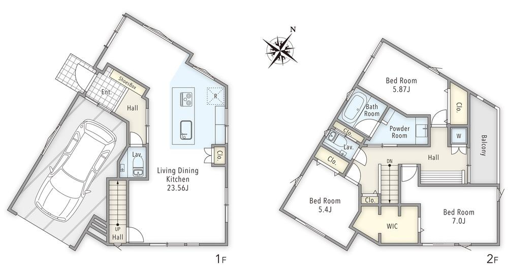 【横浜市都筑区荏田東4丁目31-12新築戸建て】★仲介手数料無料★（つづきの丘小学校・荏田南中学校）の間取り