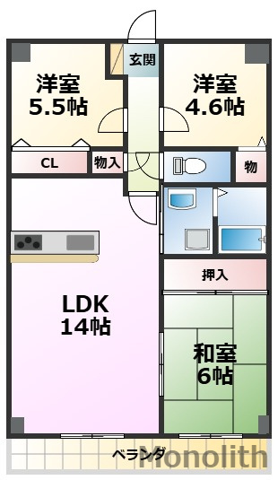 YFヒルズ宮山の間取り