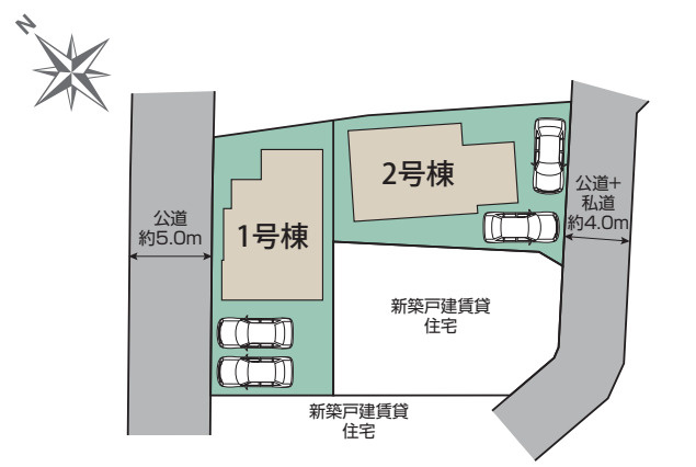 あきる野市平沢　各居室ゆとりのある間取り♪1号棟☆の区画図