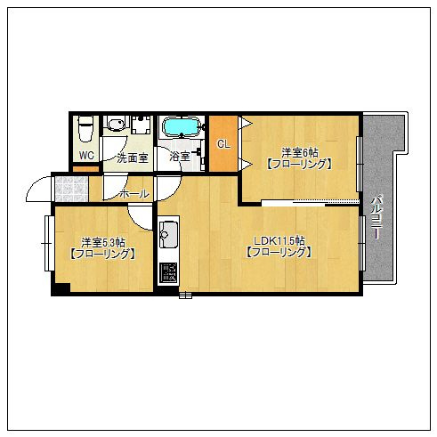 ダイアパレス薬院　警固小学校区の間取り|ダイアパレス薬院