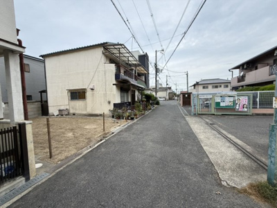 【前面道路含む現地写真】 | 【プレイワーク東雲町Ⅲ】旭小・新築建売・４LDK・泉大津市東雲町 | 前面道路含む現地写真です