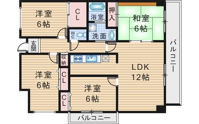 エトワール緑丘の間取り
