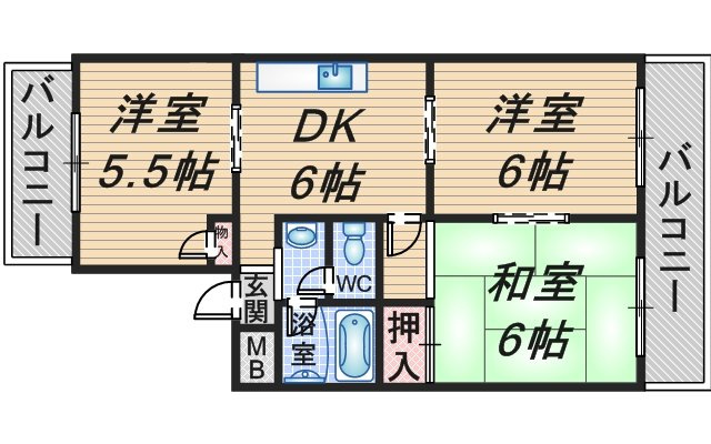 エミネント豊中の間取り