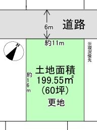 【土地図】 | 黒石市末広　宅地60坪 