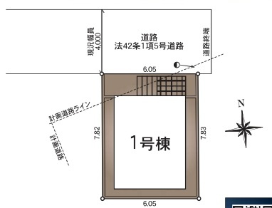 三郷市谷中新築戸建の区画図|区画配置図
