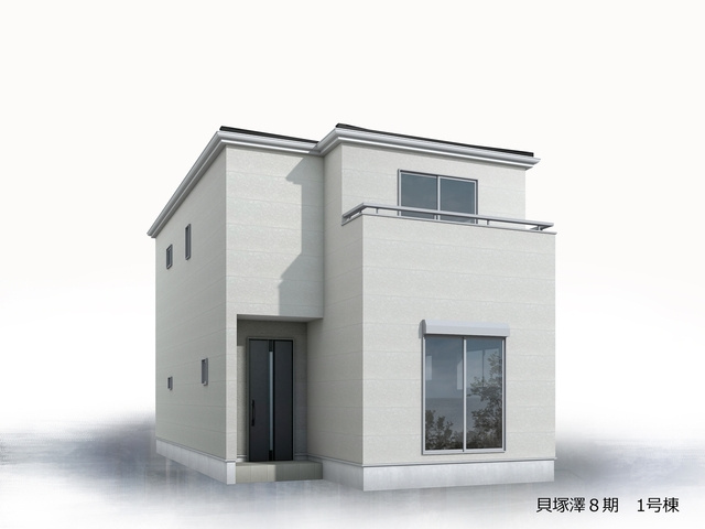 貝塚市澤　新築戸建の外観パース