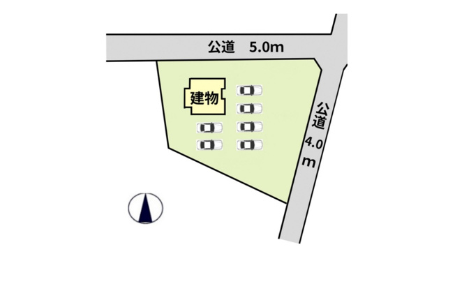 【区画図】 | 結城市大字山川新宿　中古戸建 | 角地につき日当たり・風通し良好です☆
