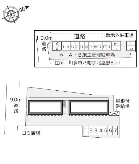 レオパレス北屋敷の区画図|愛知　知多　家具　家電　社宅　マンスリー