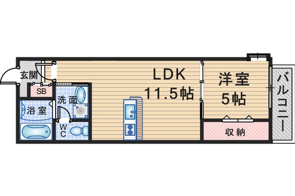 HERBE豊中曽根の間取り