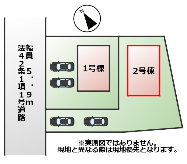 CRADLEGARDEN日光市平ケ崎第1の区画図|【全2棟】各号棟の詳細については、お気軽にお問い合わせください♪