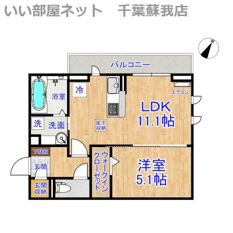 D-ROOM君塚ⅠBの間取り|ひと味違う？不動産屋のイメージを変えたい！『いい部屋ネット千葉蘇我店』へ是非お越しください♪